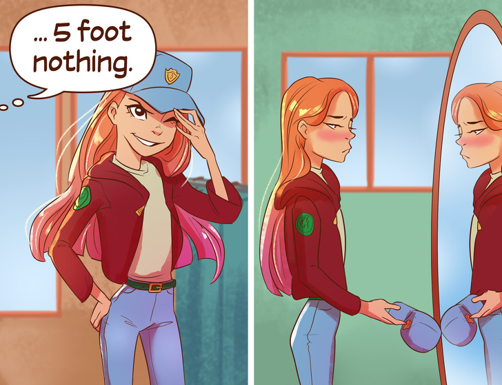 11 Illustrations That Show What the Life of Short Girls Is All About