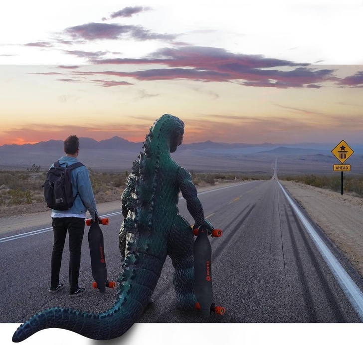 A Guy Won’t Stop Photoshopping Godzilla Into His Travel Photos, and It Makes Them 10 Times Better