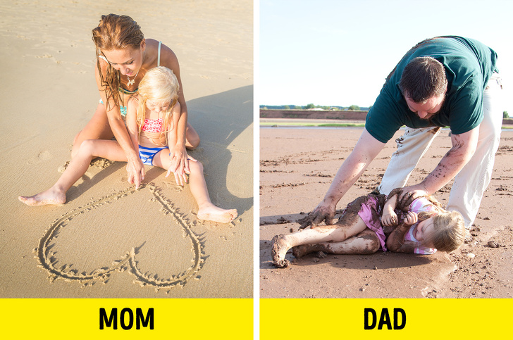 20 Pictures About the Differences Between Moms and Dads That’ll Strike Anyone as Funny