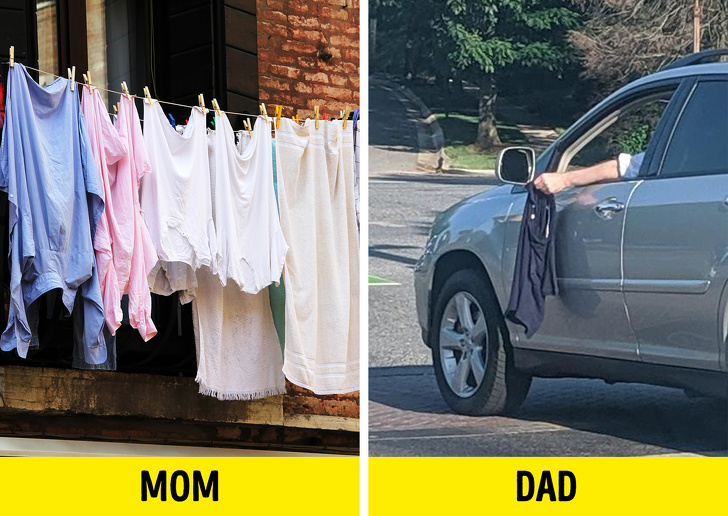 20 Pictures About the Differences Between Moms and Dads That’ll Strike Anyone as Funny